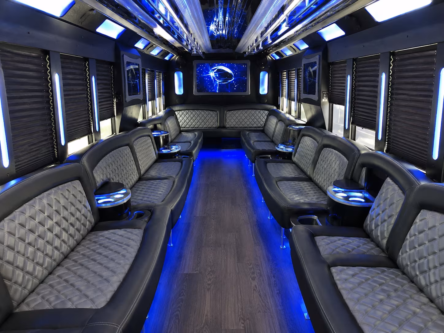 bachelorette and bachelor party buses in royal oak