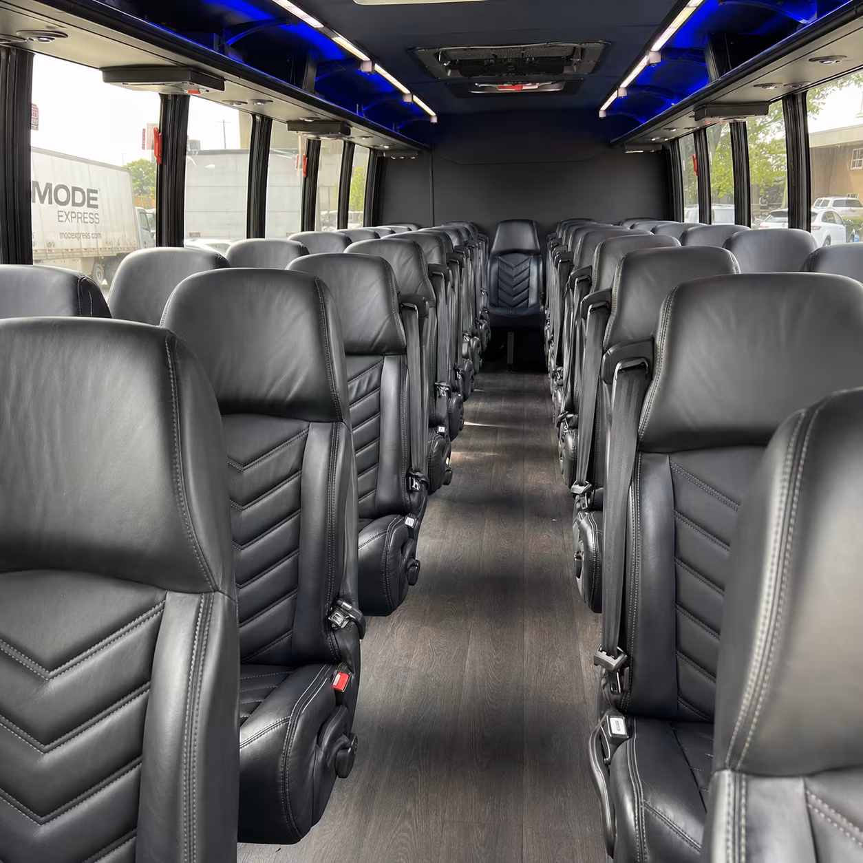 royal oak 28 passenger minibus inside