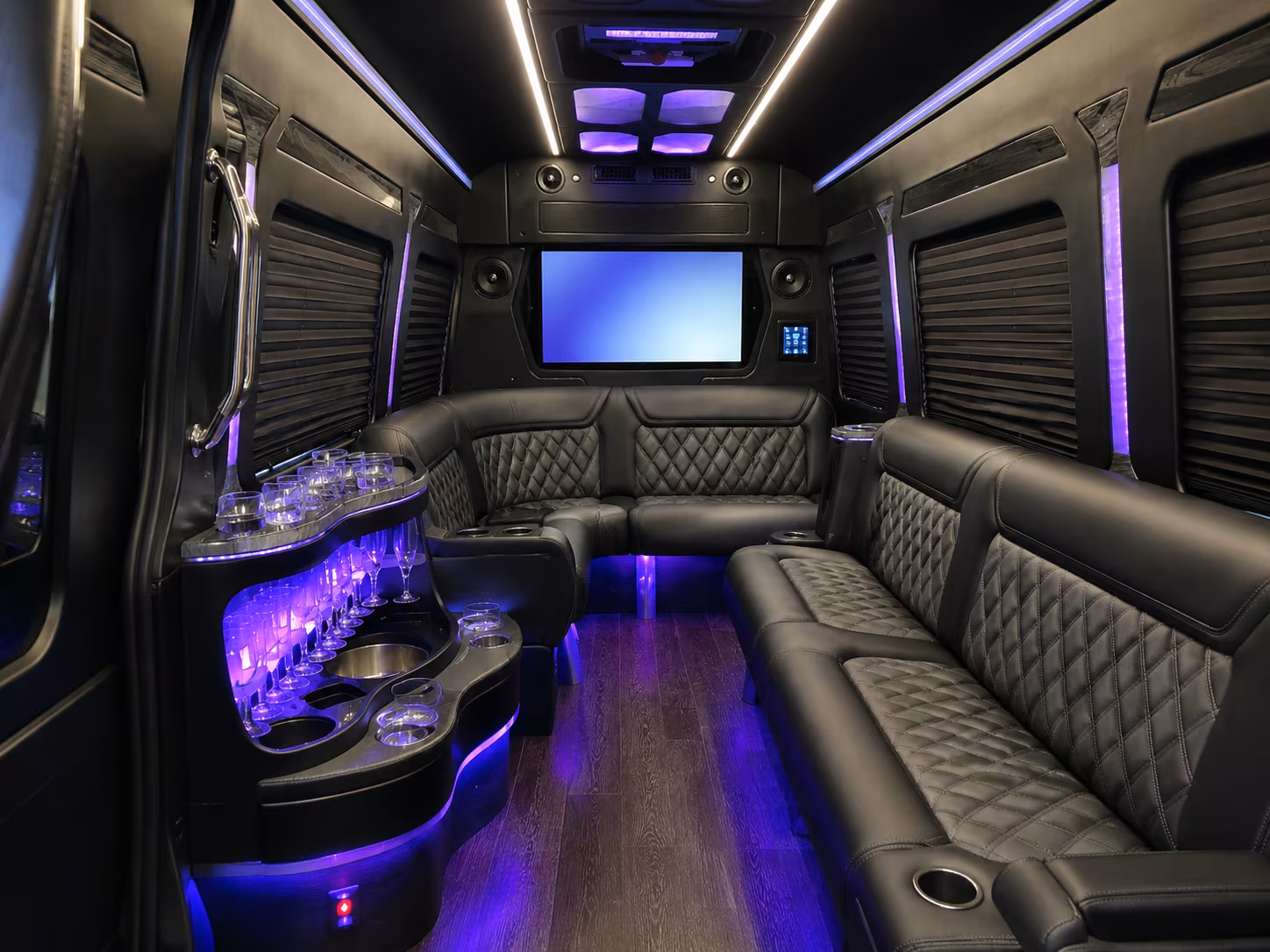 royal oak 40 passenger party bus interior