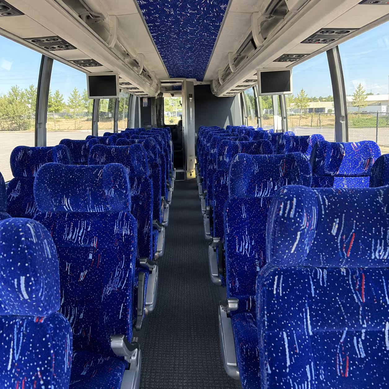 royal oak 56 passenger charter bus inside