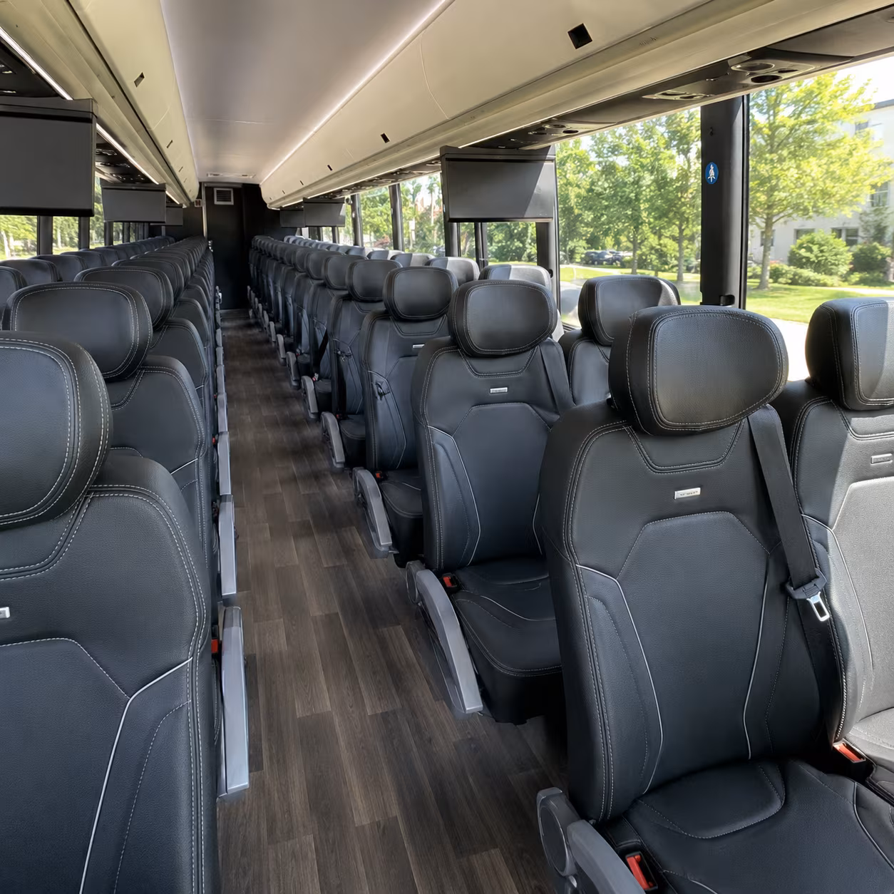 royal oak 56 passenger charter bus interior