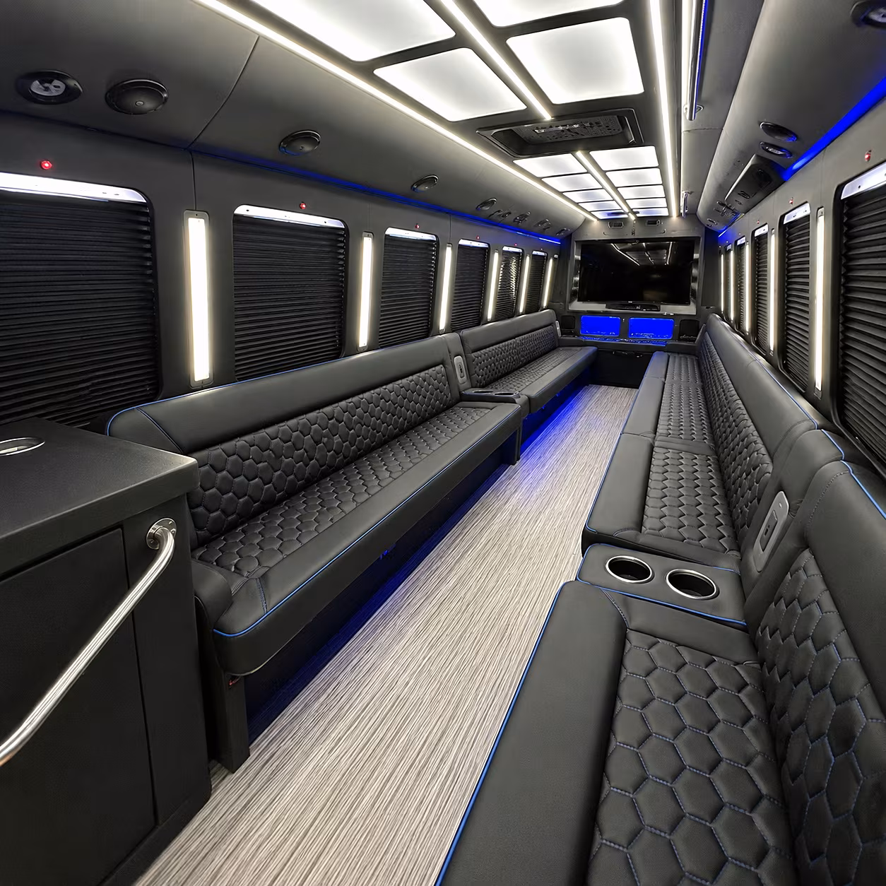 royal oak party bus rental interior